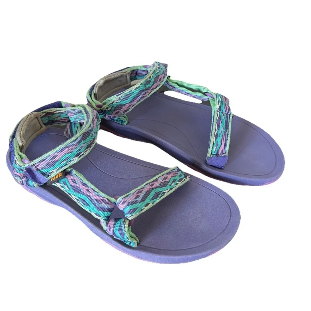 TEVA Big Kids Hurricane XLT Girls Size 7 Delmar Sea Glass Purple Sandals